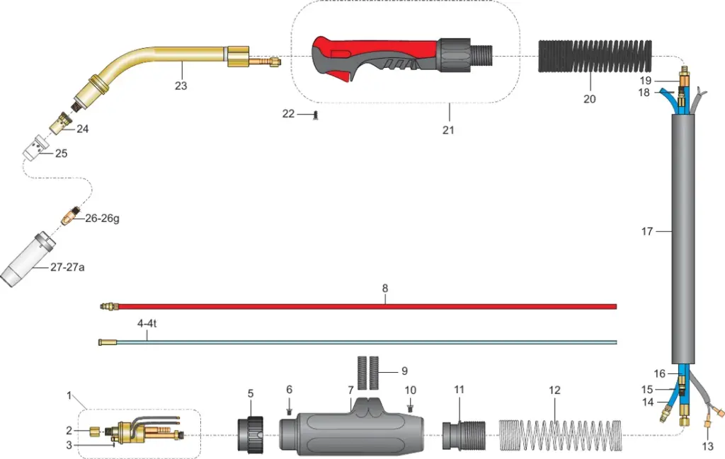 Tocha MIG/MAG PLUS 502W — Oximig