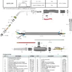 Ficha técnica e vista explodida — Tocha MIG/MAG RSWE 550