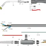 Vista explodida — Tocha MIG/MAG RSWE 550