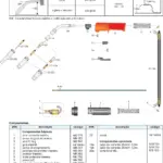 Ficha técnica e vista explodida — Tocha MIG/MAG SBME 125