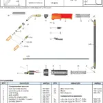 Ficha técnica e vista explodida — Tocha MIG/MAG SBME 150