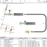 Ficha técnica e vista explodida — Tocha TIG HW 26 V-US / VF-US