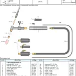 Ficha técnica e vista explodida — Tocha TIG HW 420 V-ER