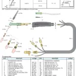 Ficha técnica e vista explodida — Tocha TIG TR 350W