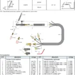 Ficha técnica e vista explodida — Tocha TIG TW 21 V