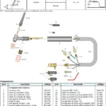 Ficha técnica e vista explodida — Tocha TIG TW 430